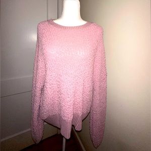 NWOT - JOLIE & JOY Ribbed Popcorn Knit Sweater in "pink" - Size: L